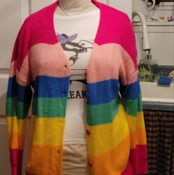 SHEIN | Sweaters | Shein Rainbow 